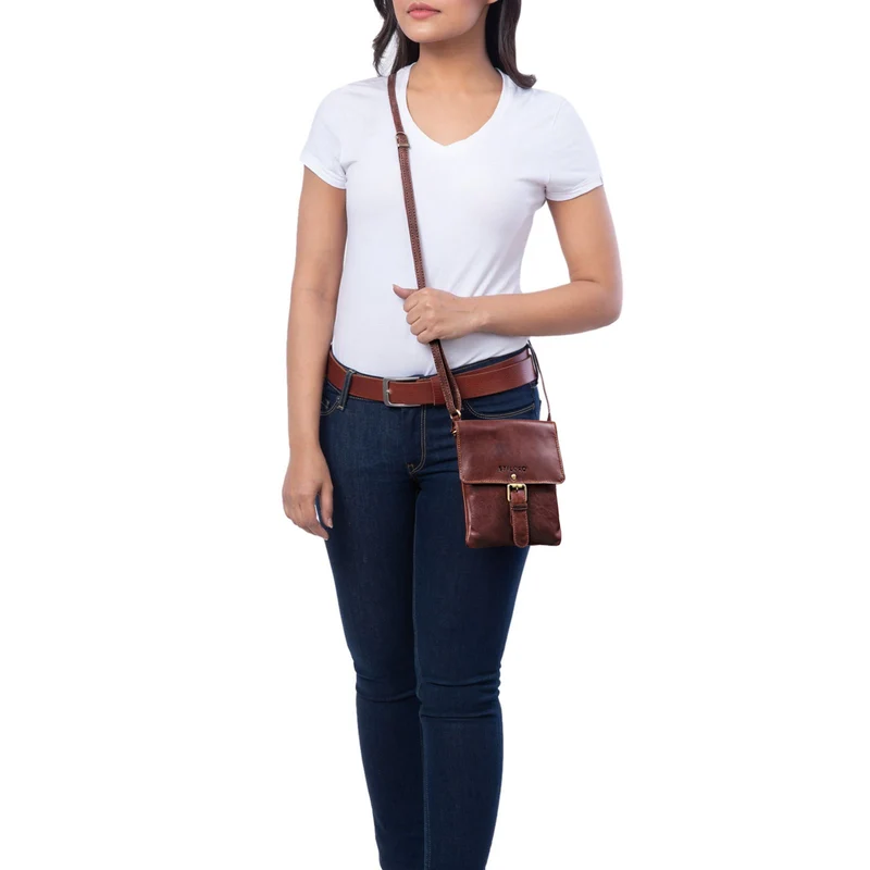 "Julia" Kleine Leder Schultertasche Damen