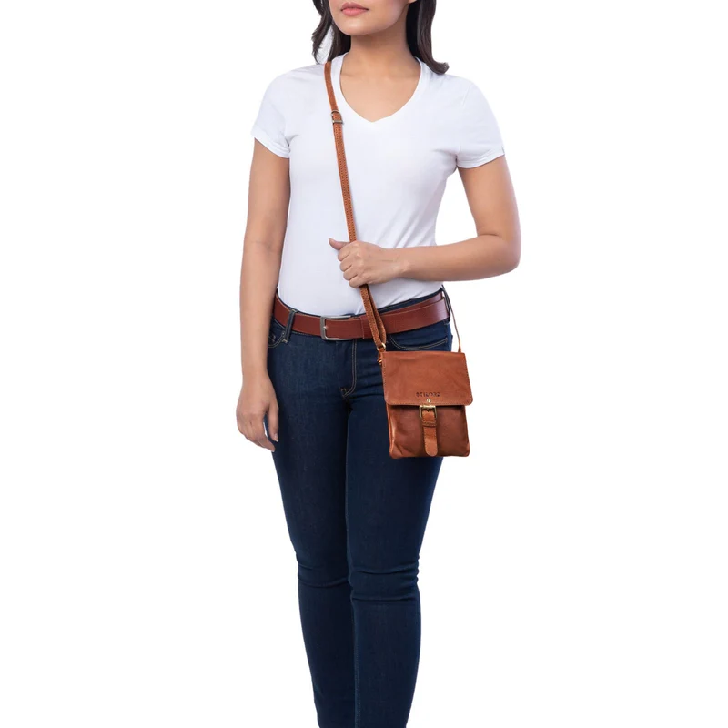 "Julia" Kleine Leder Schultertasche Damen