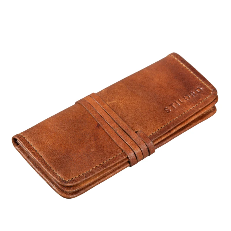 "Lenny" Federmäppchen Leder Vintage