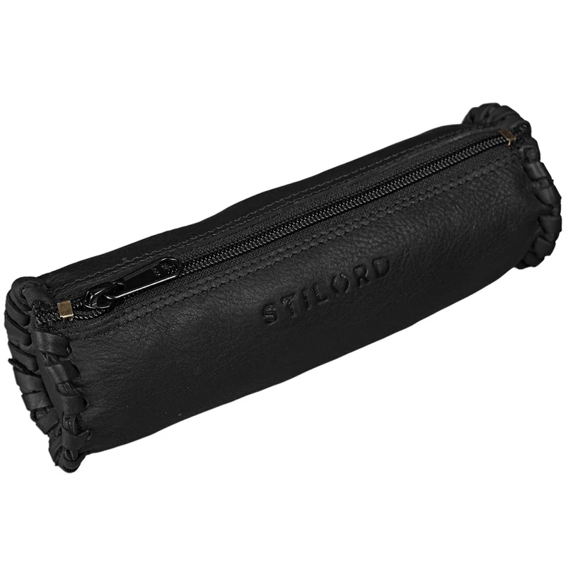 Federmappe Rolle Leder rund Etui
