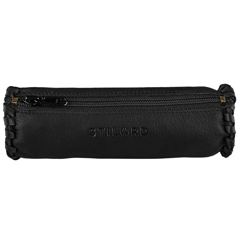 Federmappe Rolle Leder rund Etui