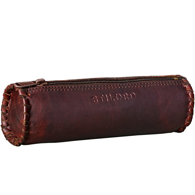Federmappe Rolle Leder rund Etui