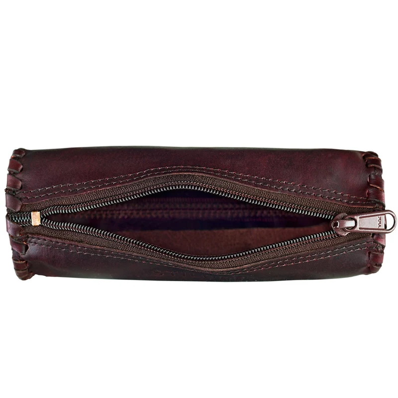 Federmappe Rolle Leder rund Etui