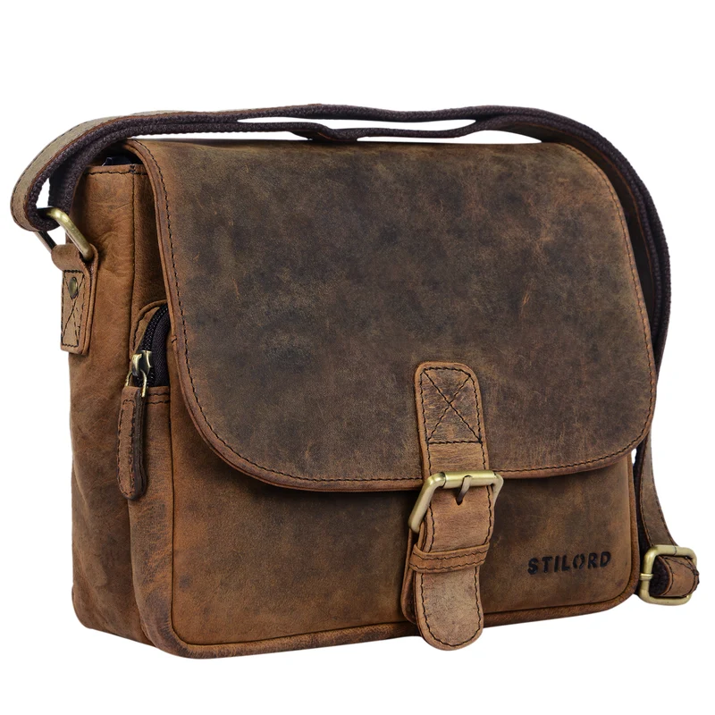 "Lucian" Vintage Umhängetasche Leder klein