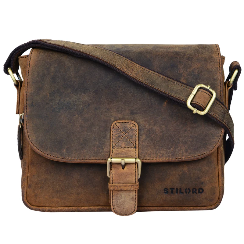 "Lucian" Vintage Umhängetasche Leder klein