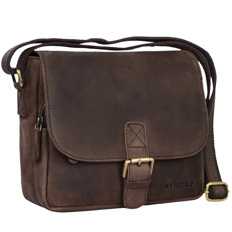 "Lucian" Vintage Umhängetasche Leder klein