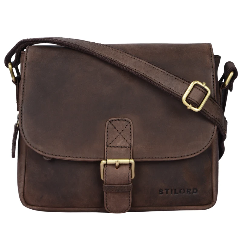 "Lucian" Vintage Umhängetasche Leder klein