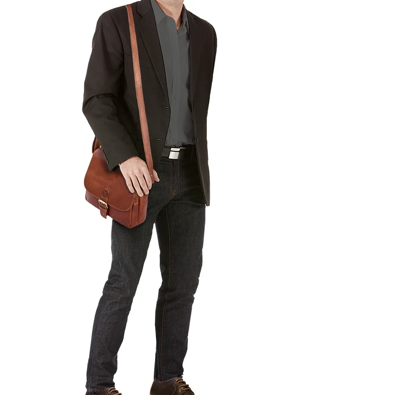 "Lucian" Vintage Umhängetasche Leder klein