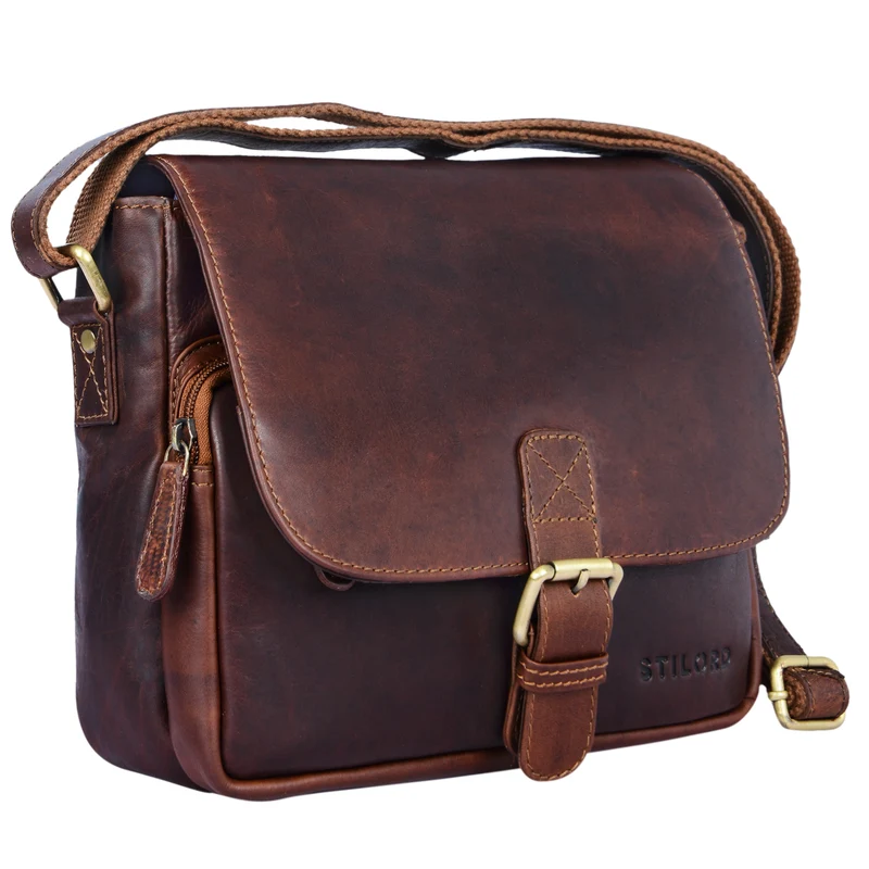 "Lucian" Vintage Umhängetasche Leder klein