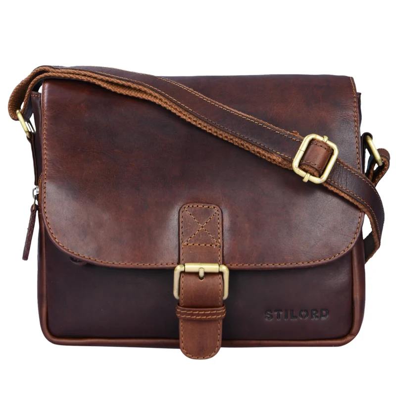 "Lucian" Vintage Umhängetasche Leder klein