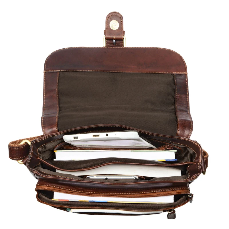 "Lucian" Vintage Umhängetasche Leder klein