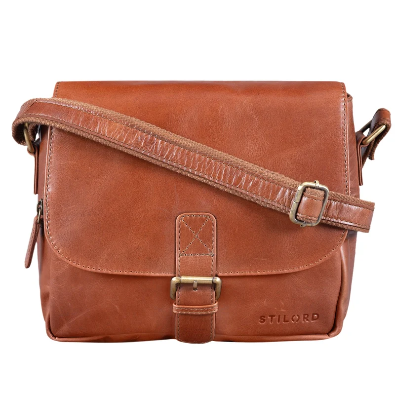 "Lucian" Vintage Umhängetasche Leder klein