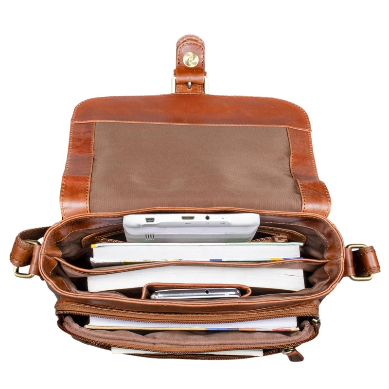 "Lucian" Vintage Umhängetasche Leder klein