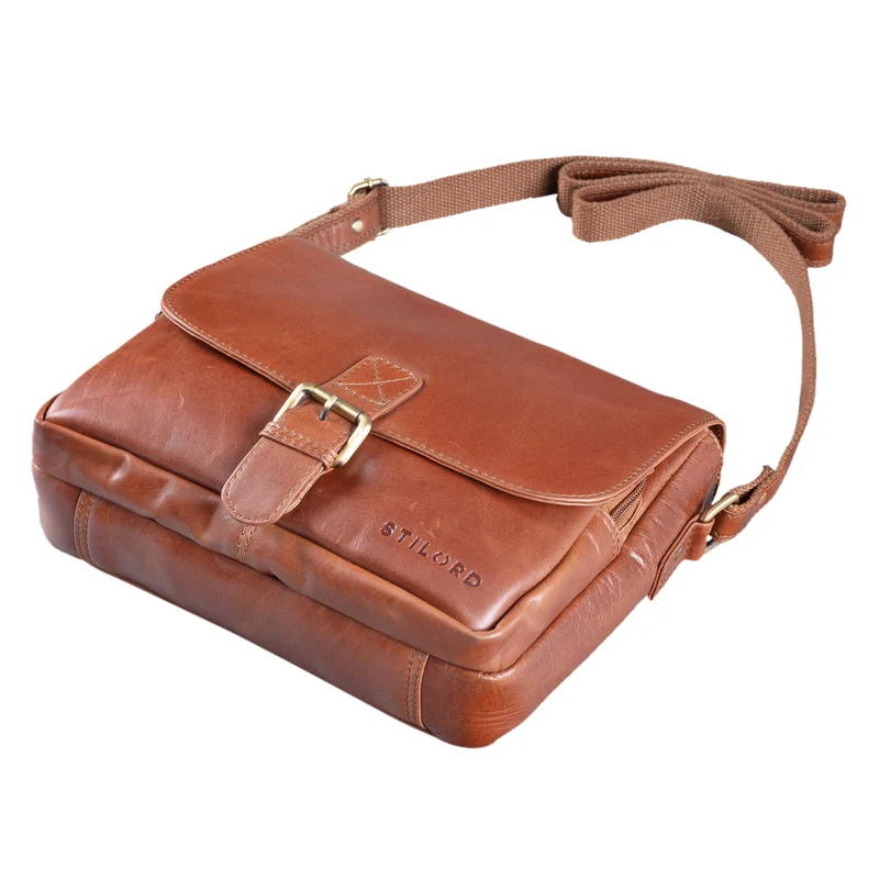 "Lucian" Vintage Umhängetasche Leder klein