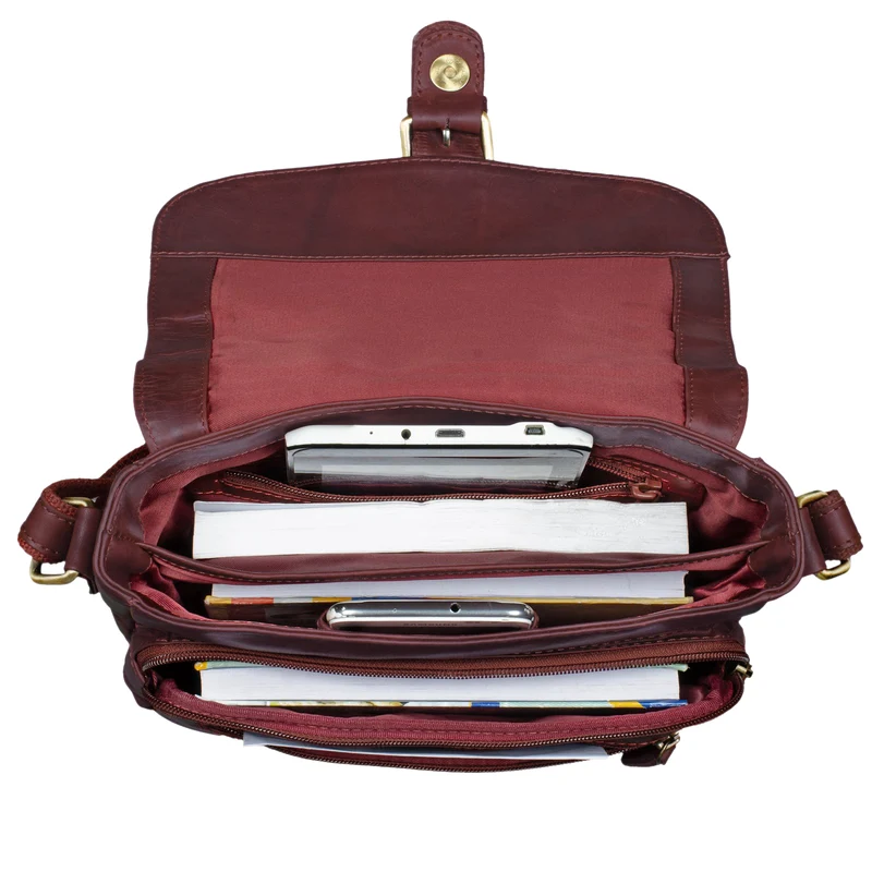"Lucian" Vintage Umhängetasche Leder klein