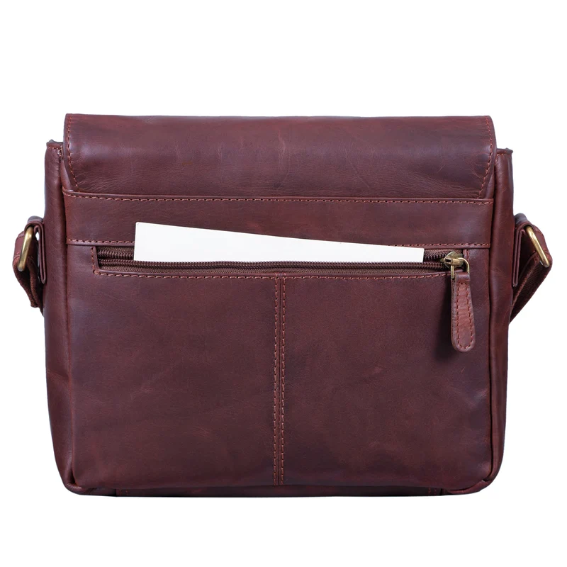 "Lucian" Vintage Umhängetasche Leder klein