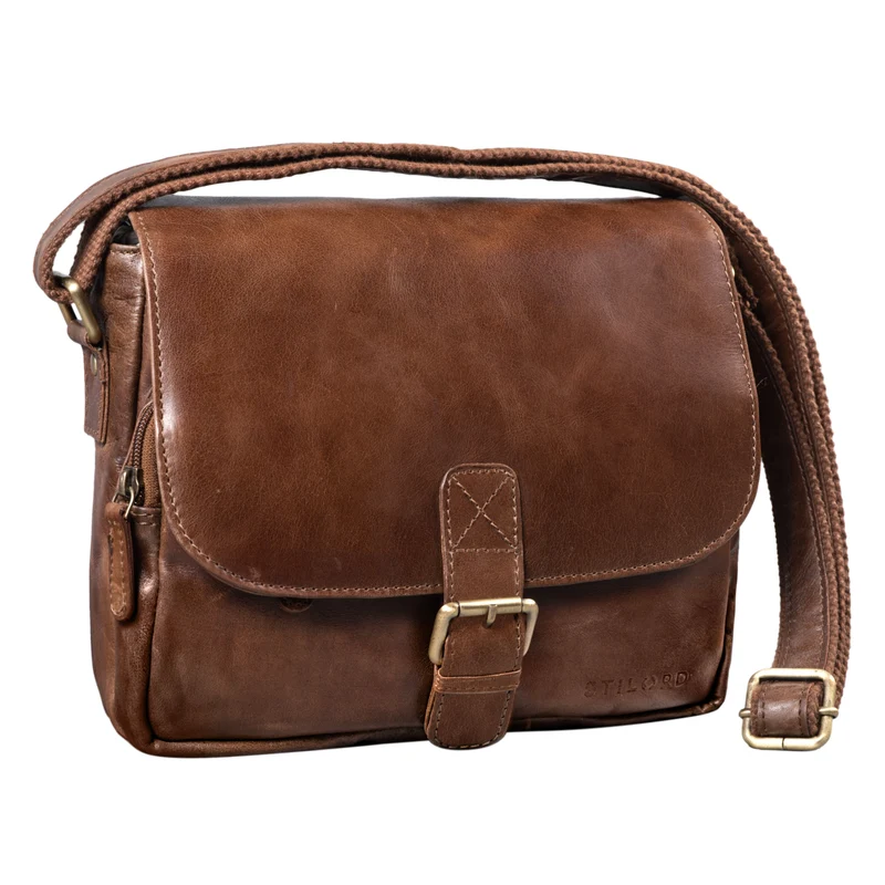 "Lucian" Vintage Umhängetasche Leder klein