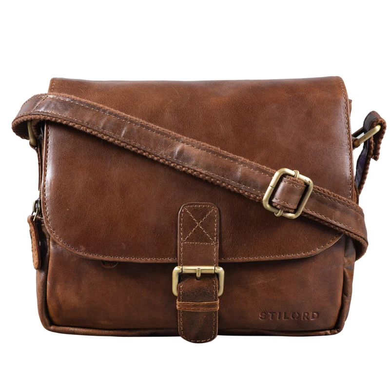 "Lucian" Vintage Umhängetasche Leder klein