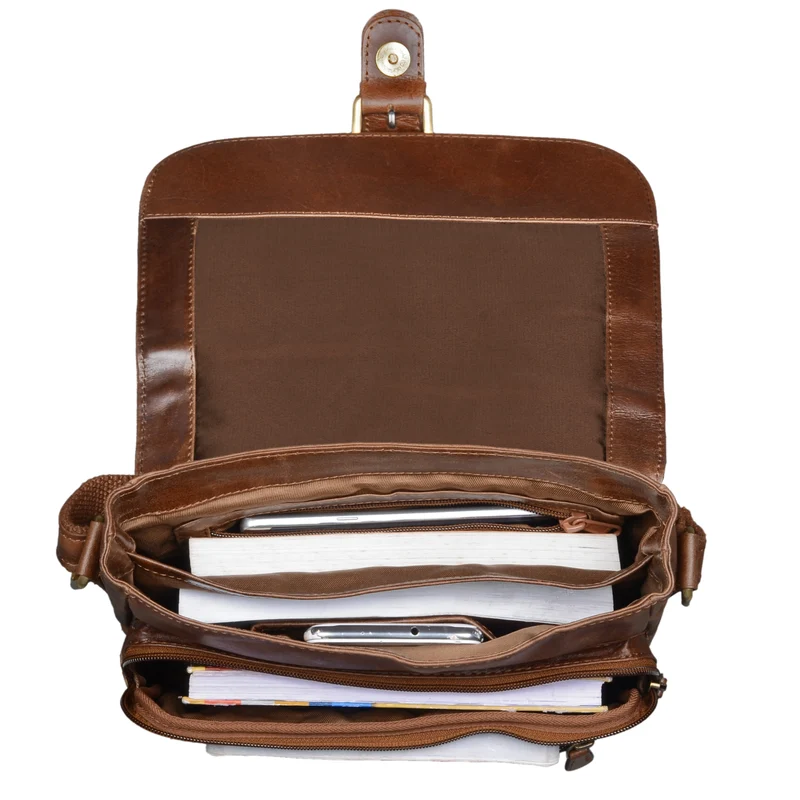 "Lucian" Vintage Umhängetasche Leder klein