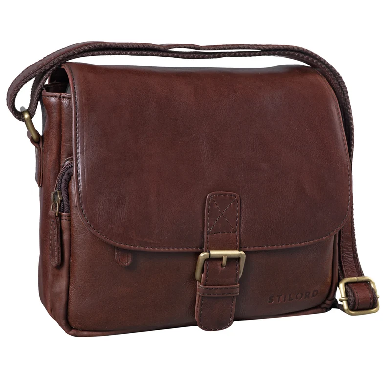 "Lucian" Vintage Umhängetasche Leder klein
