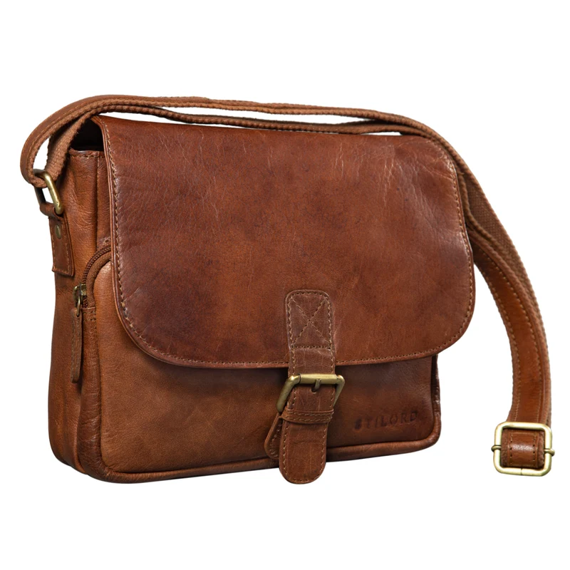 "Lucian" Vintage Umhängetasche Leder klein