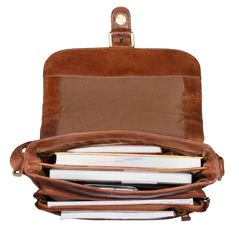 "Lucian" Vintage Umhängetasche Leder klein