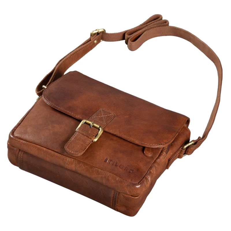 "Lucian" Vintage Umhängetasche Leder klein