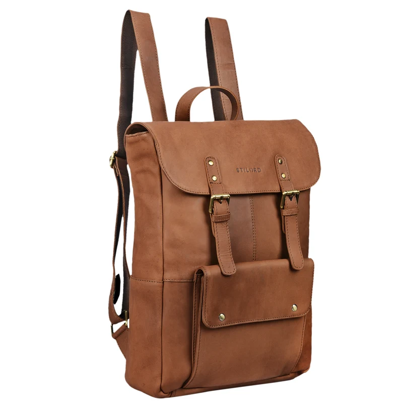 "Manila" Vintage Leder Rucksack Damen Herren mit Laptopfach 15 16"