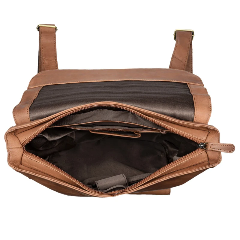 "Manila" Vintage Leder Rucksack Damen Herren mit Laptopfach 15 16"