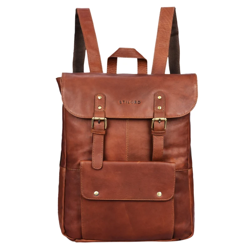 "Manila" Vintage Leder Rucksack Damen Herren mit Laptopfach 15 16"