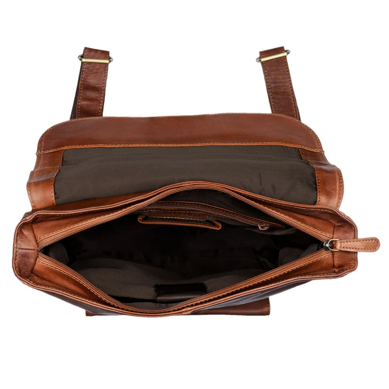 "Manila" Vintage Leder Rucksack Damen Herren mit Laptopfach 15 16"
