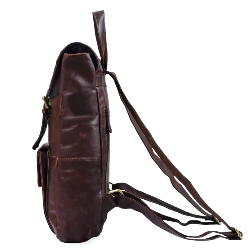 "Manila" Vintage Leder Rucksack Damen Herren mit Laptopfach 15 16"