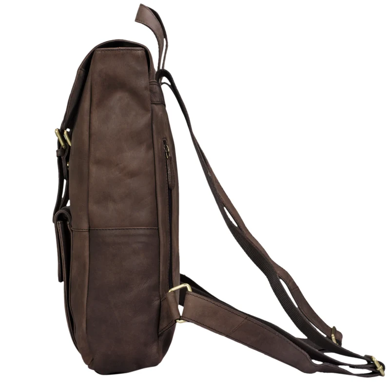 "Manila" Vintage Leder Rucksack Damen Herren mit Laptopfach 15 16"
