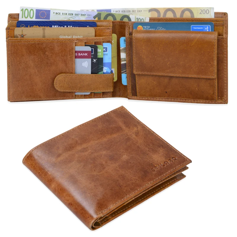 "Chester" Vintage Leder Geldbörse mit EC-Karten Schutz