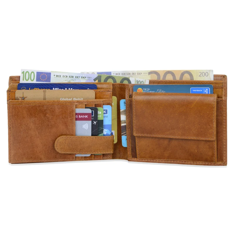 "Chester" Vintage Leder Geldbörse mit EC-Karten Schutz