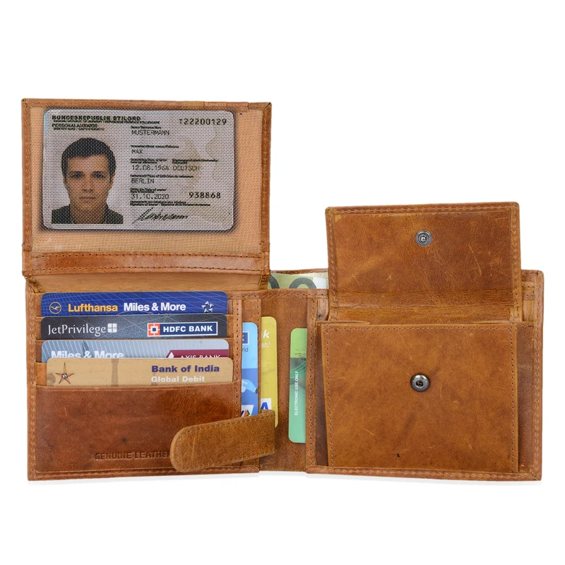 "Chester" Vintage Leder Geldbörse mit EC-Karten Schutz