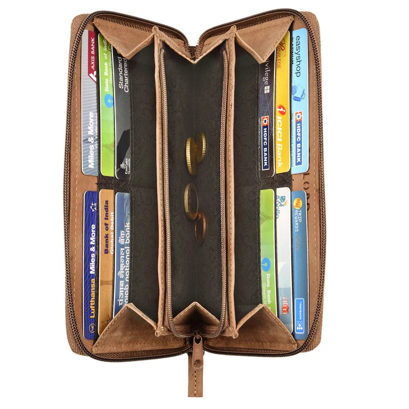 "Aurelia" Leder Geldbörse Damen Vintage