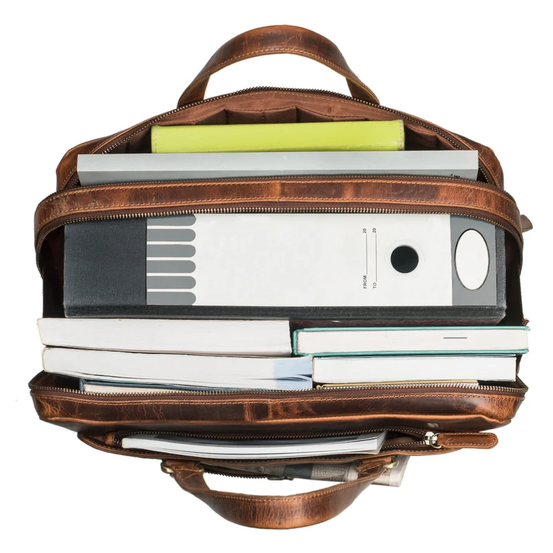 "Liam" Bürotasche Leder Herren Damen