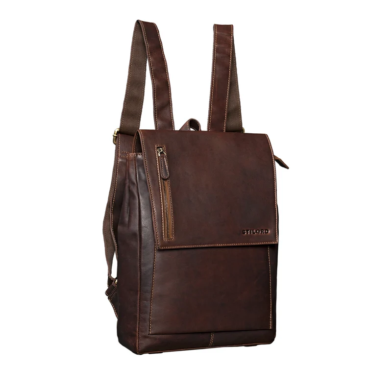 "Simon" Daypack Rucksack Leder Vintage