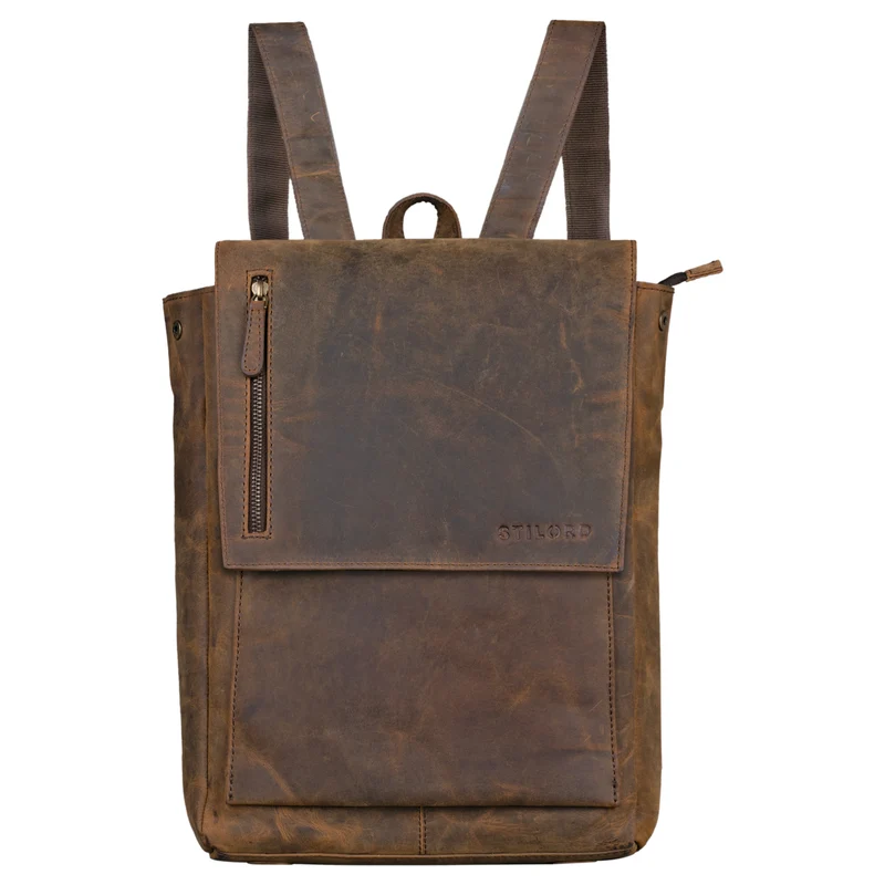"Simon" Daypack Rucksack Leder Vintage