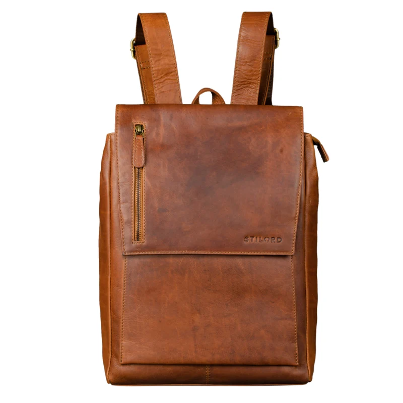 "Simon" Daypack Rucksack Leder Vintage
