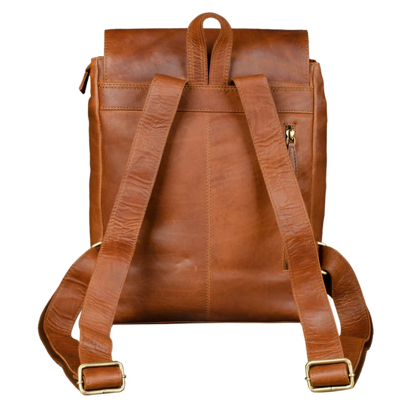 "Simon" Daypack Rucksack Leder Vintage