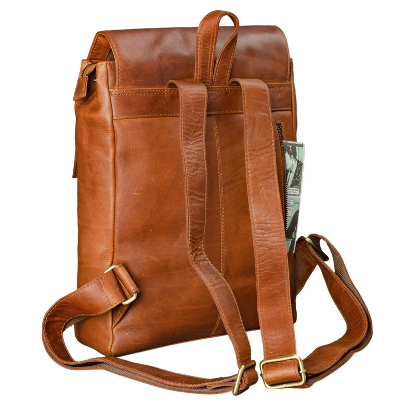 "Simon" Daypack Rucksack Leder Vintage