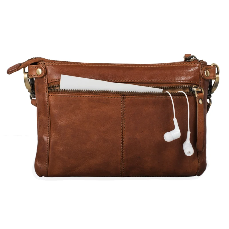 "Jana" Leder Handtasche Damen klein Vintage