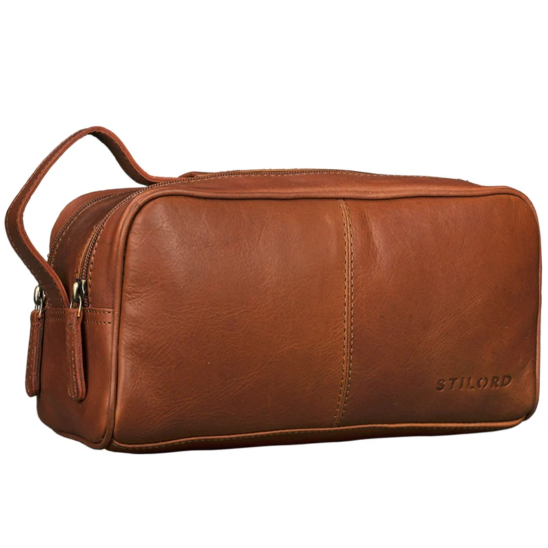 "Valentin" Kulturtasche Herren Damen Leder