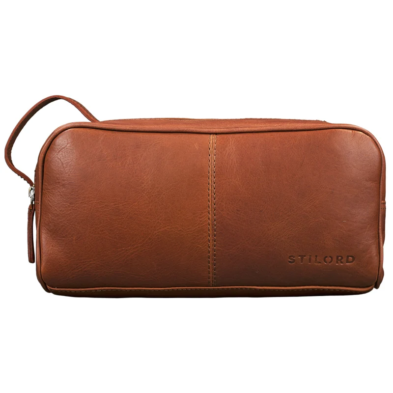 "Valentin" Kulturtasche Herren Damen Leder