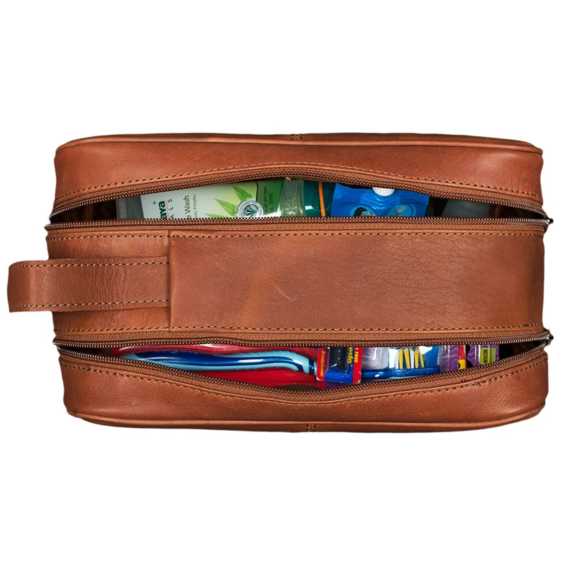 "Valentin" Kulturtasche Herren Damen Leder