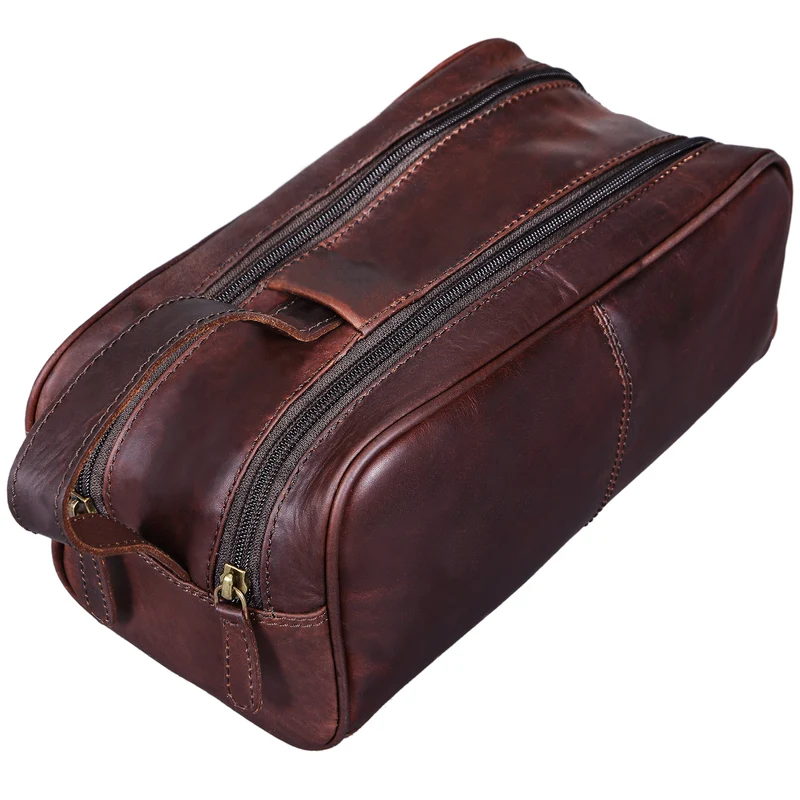 "Valentin" Kulturtasche Herren Damen Leder