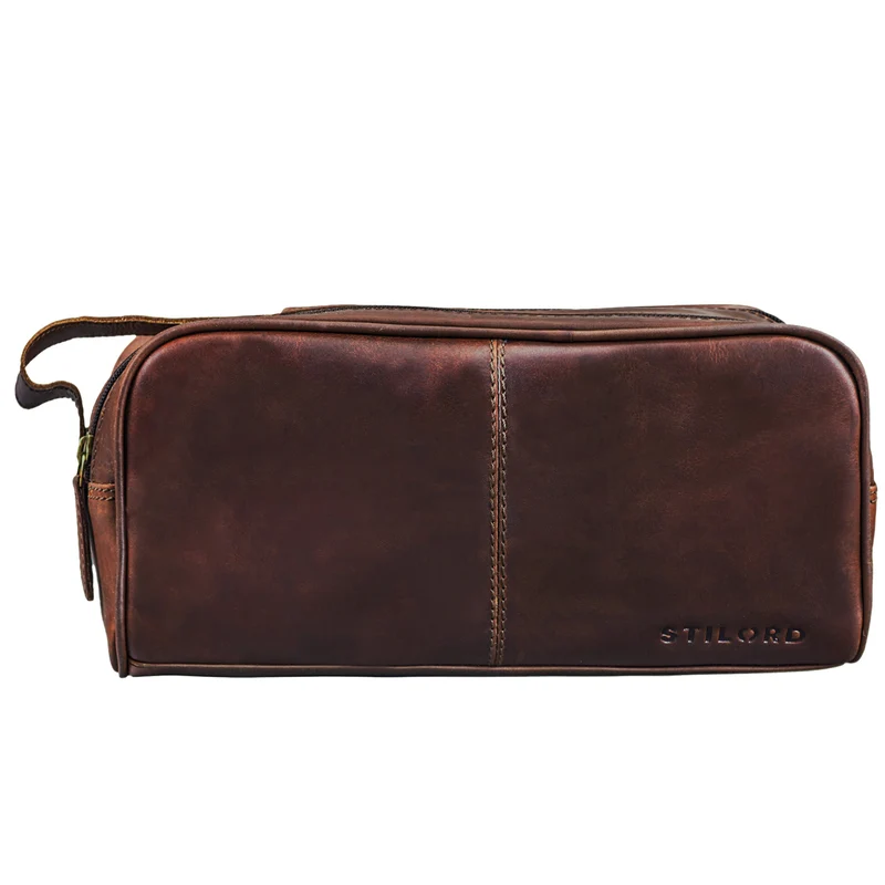 "Valentin" Kulturtasche Herren Damen Leder