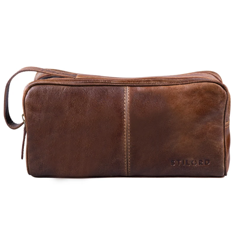 "Valentin" Kulturtasche Herren Damen Leder
